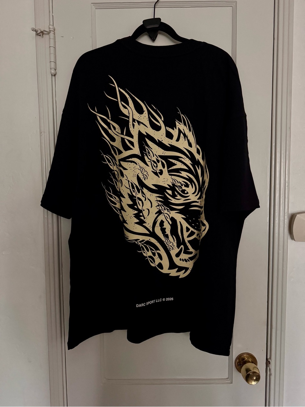 Darc Sport ‘Wolves Inferno’ Premium Oversized Tee in Black